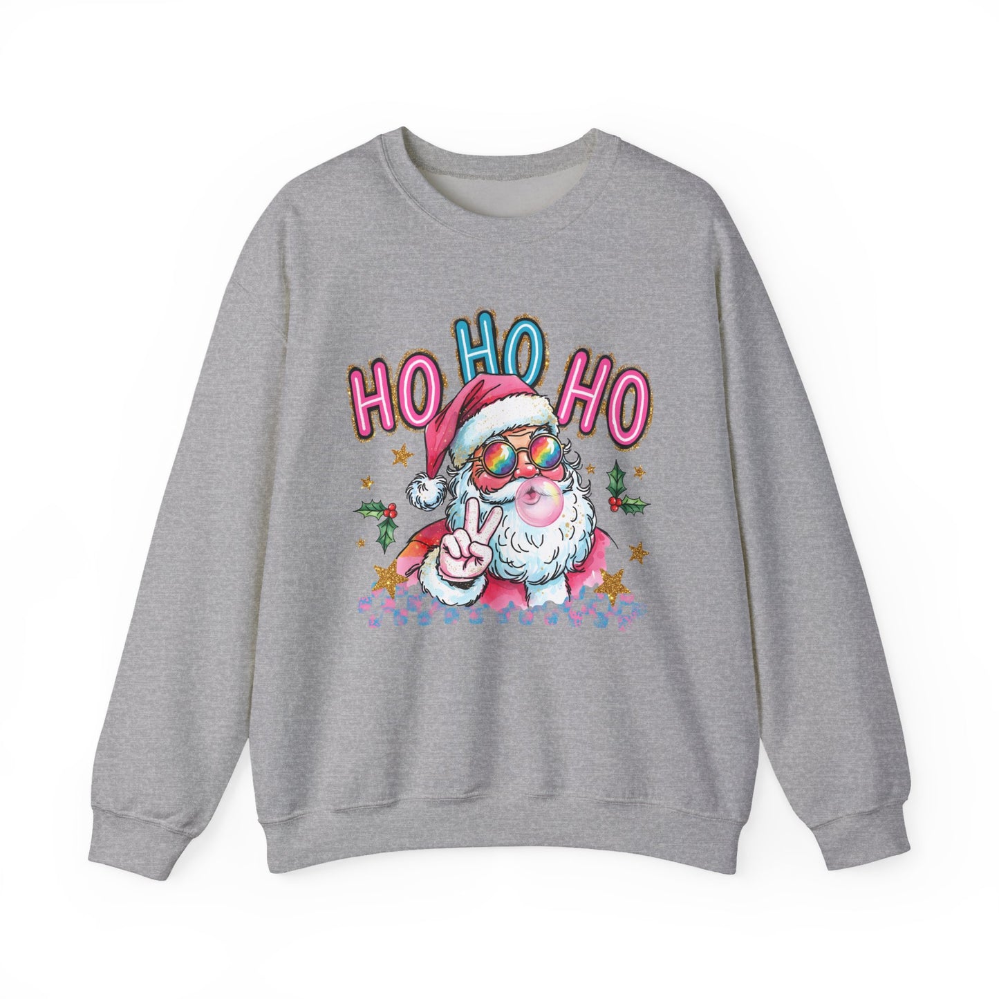Festive Santa Sweatshirt - 'Ho Ho Ho' Design for Holiday Cheer