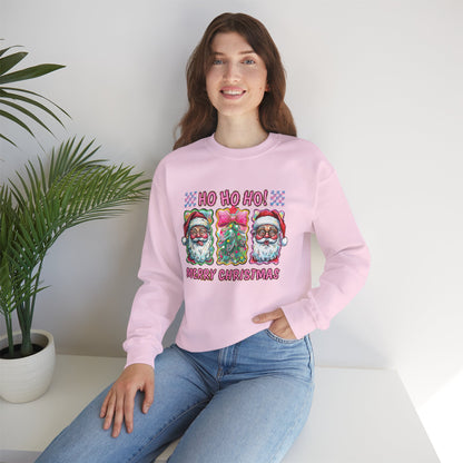 Festive Santa Crewneck Sweatshirt - Ho Ho Ho! Merry Christmas