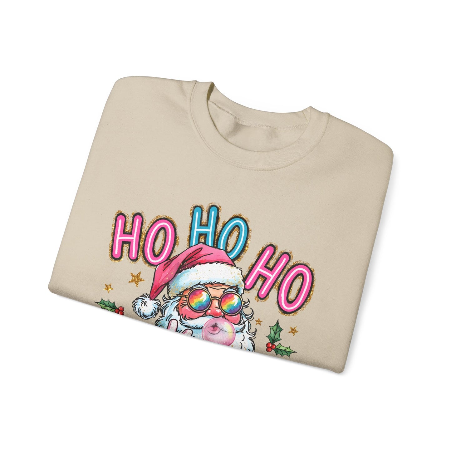 Festive Santa Sweatshirt - 'Ho Ho Ho' Design for Holiday Cheer