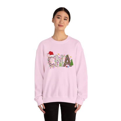 Christmas Festive CNA Crewneck Sweatshirt with Holiday Design