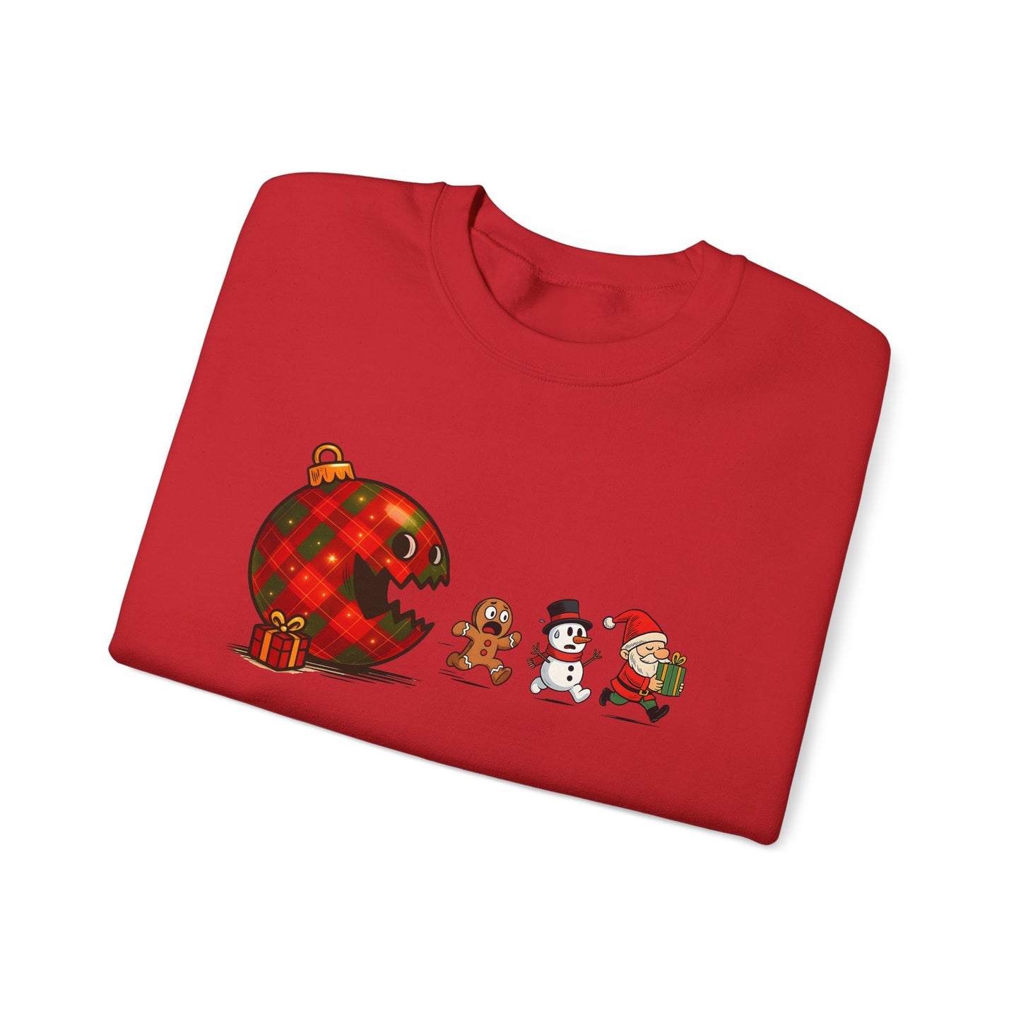 Festive Crewneck Sweatshirt with Holiday Characters
