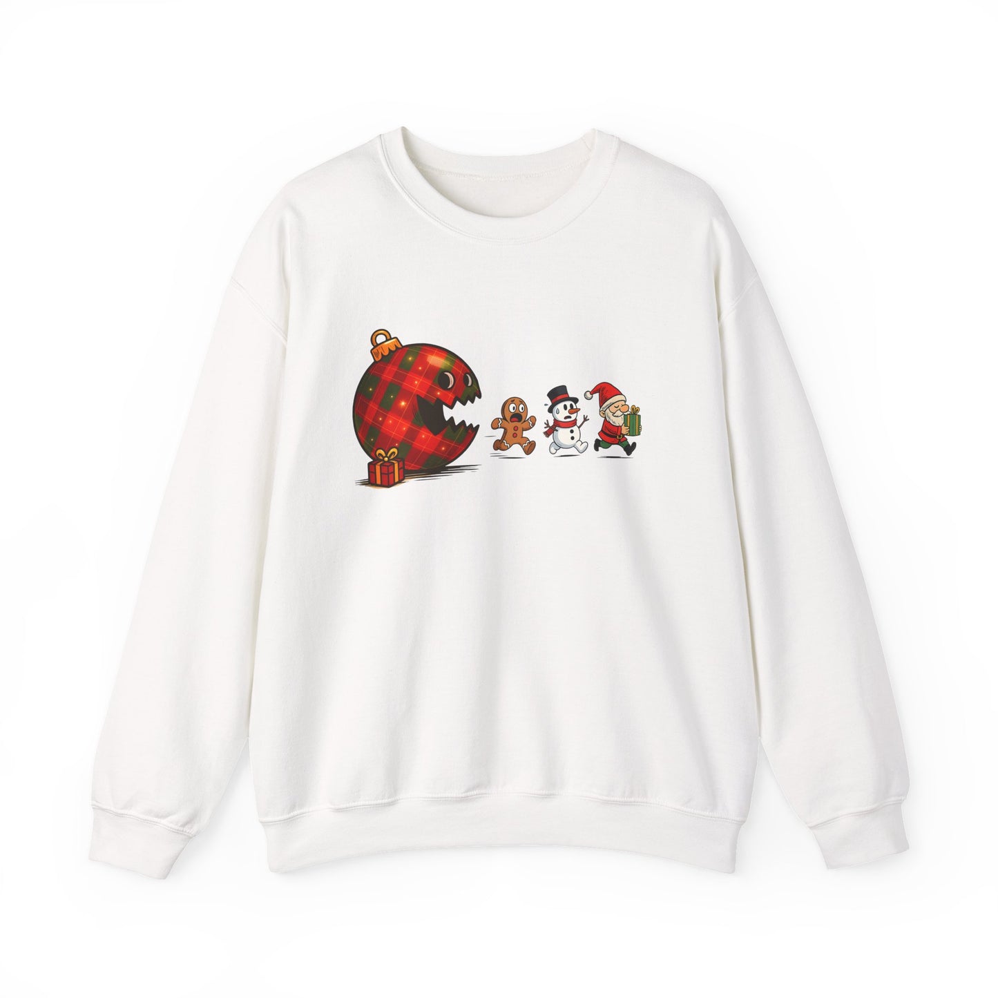 Festive Crewneck Sweatshirt with Holiday Characters