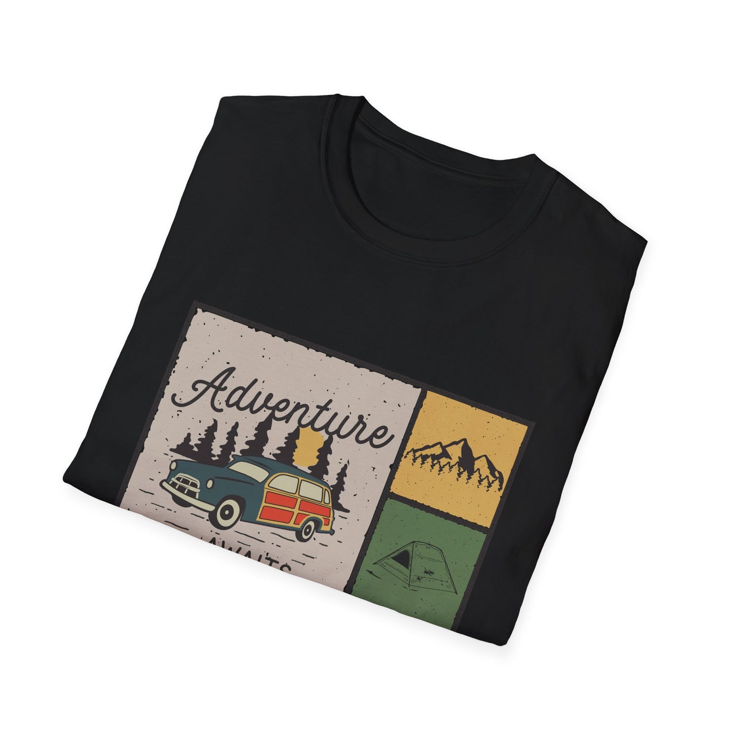 Adventure Awaits Unisex T-Shirt, Nature Lover Tee, Outdoor Apparel, Travel Shirt, Gift for Adventurers