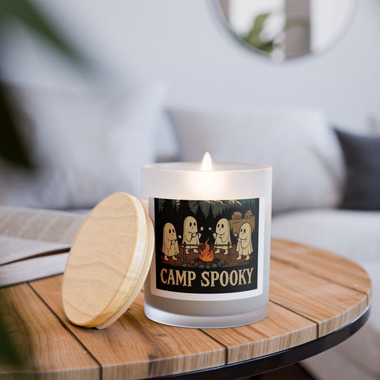 Ghostly Camp Spooky Candle, Cozy Halloween Decor, Fall Vibes, Gift for Friends, Spooky Season