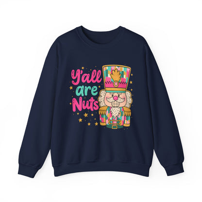 Holiday Nutcracker Crewneck Sweatshirt - Y'all Are Nuts
