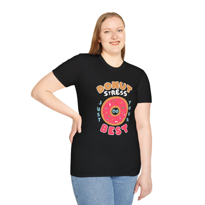 Donut Stress Unisex Softstyle T-Shirt, Funny Gift Shirt, Cute Graphic Tee, Relaxation Top, Perfect for Birthdays, Casual Wear