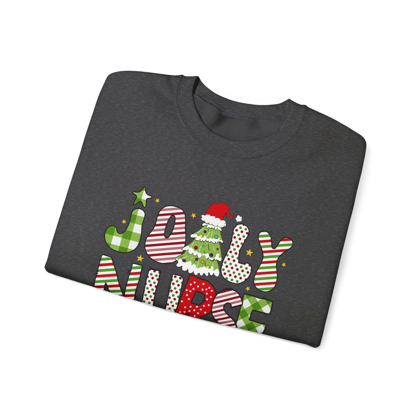 Joyful Nurse Crewneck Sweatshirt - Festive Holiday Apparel