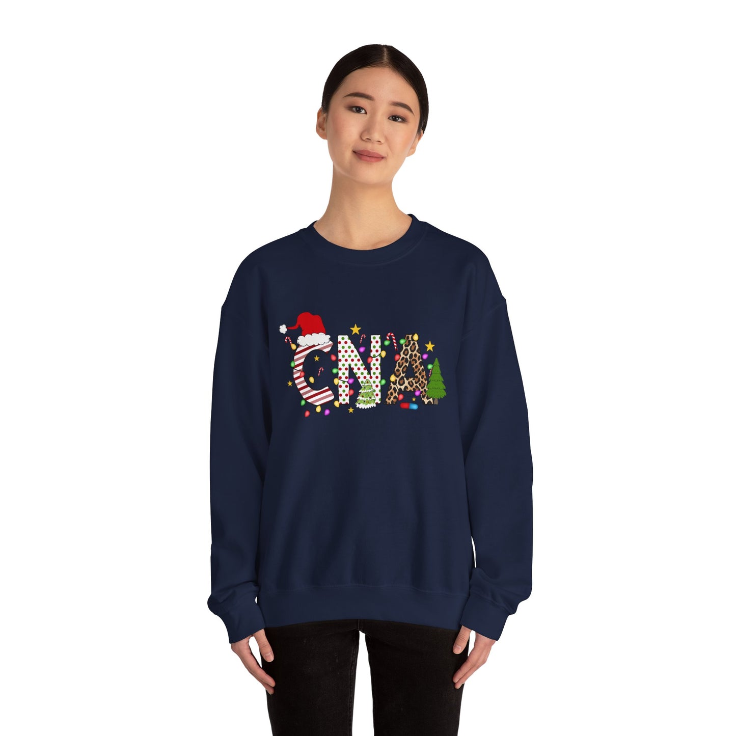 Christmas Festive CNA Crewneck Sweatshirt with Holiday Design