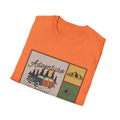 Adventure Awaits Unisex T-Shirt, Nature Lover Tee, Outdoor Apparel, Travel Shirt, Gift for Adventurers