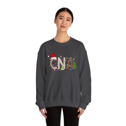 Christmas Festive CNA Crewneck Sweatshirt with Holiday Design