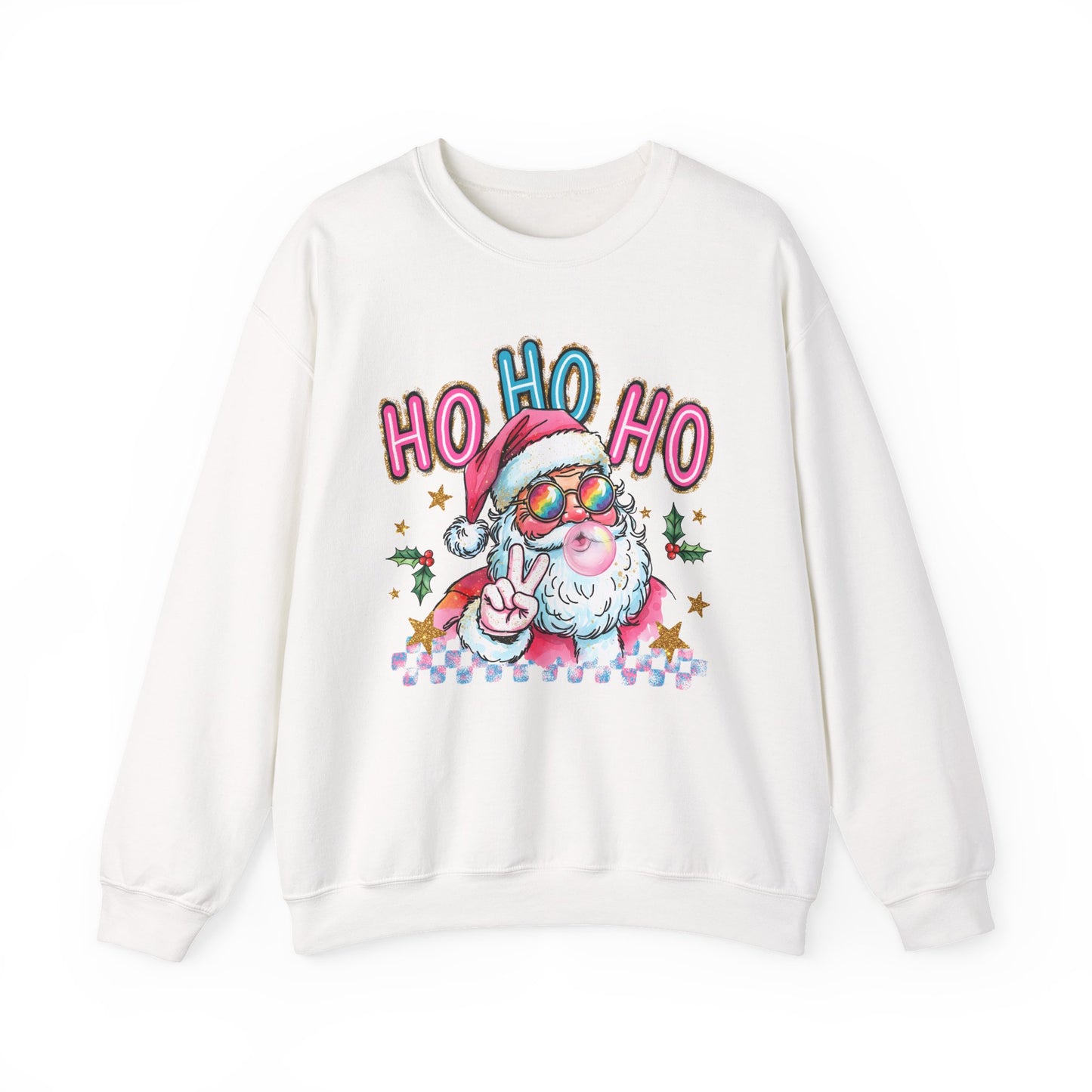 Festive Santa Sweatshirt - 'Ho Ho Ho' Design for Holiday Cheer