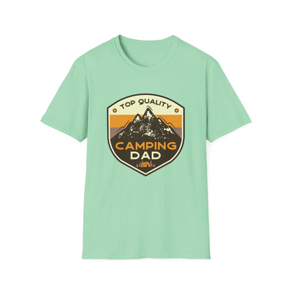 Camping Dad Unisex Softstyle T-Shirt | Perfect Gift for Dads, Outdoor Adventurers, Father's Day, Camping Trips, Family Gatherings