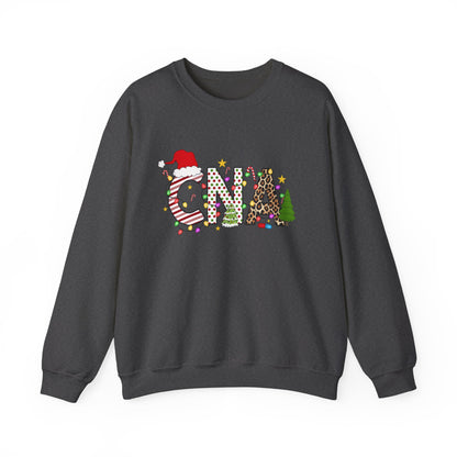 Christmas Festive CNA Crewneck Sweatshirt with Holiday Design