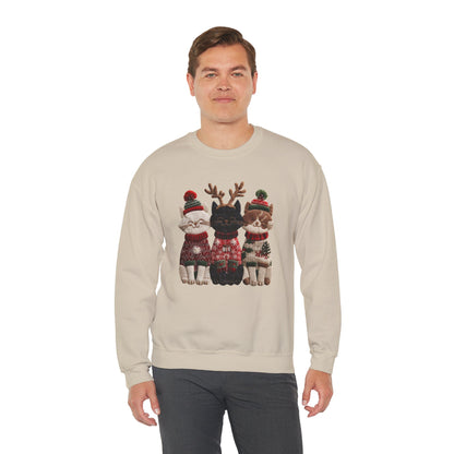 Festive Cat Crewneck Sweatshirt
