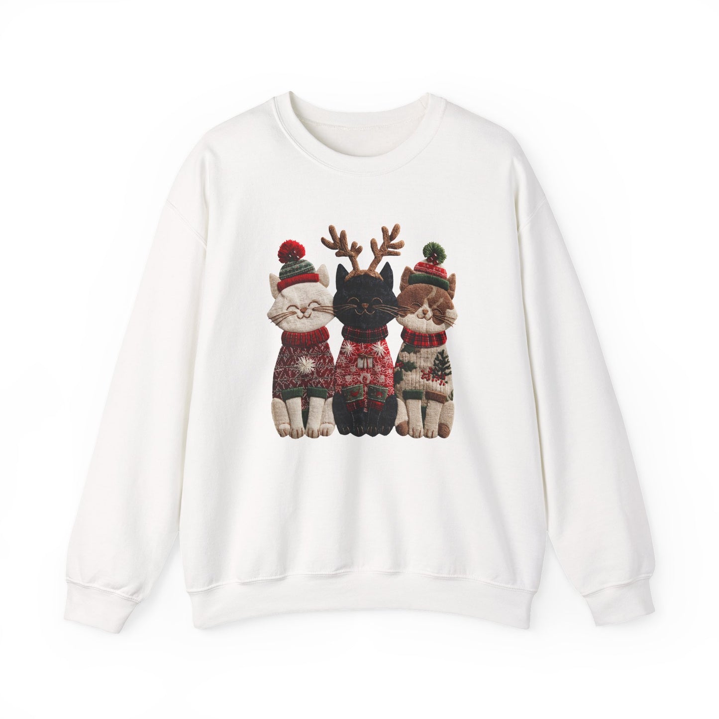 Festive Cat Crewneck Sweatshirt