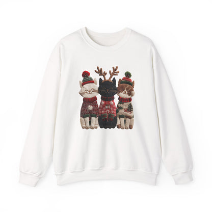 Festive Cat Crewneck Sweatshirt