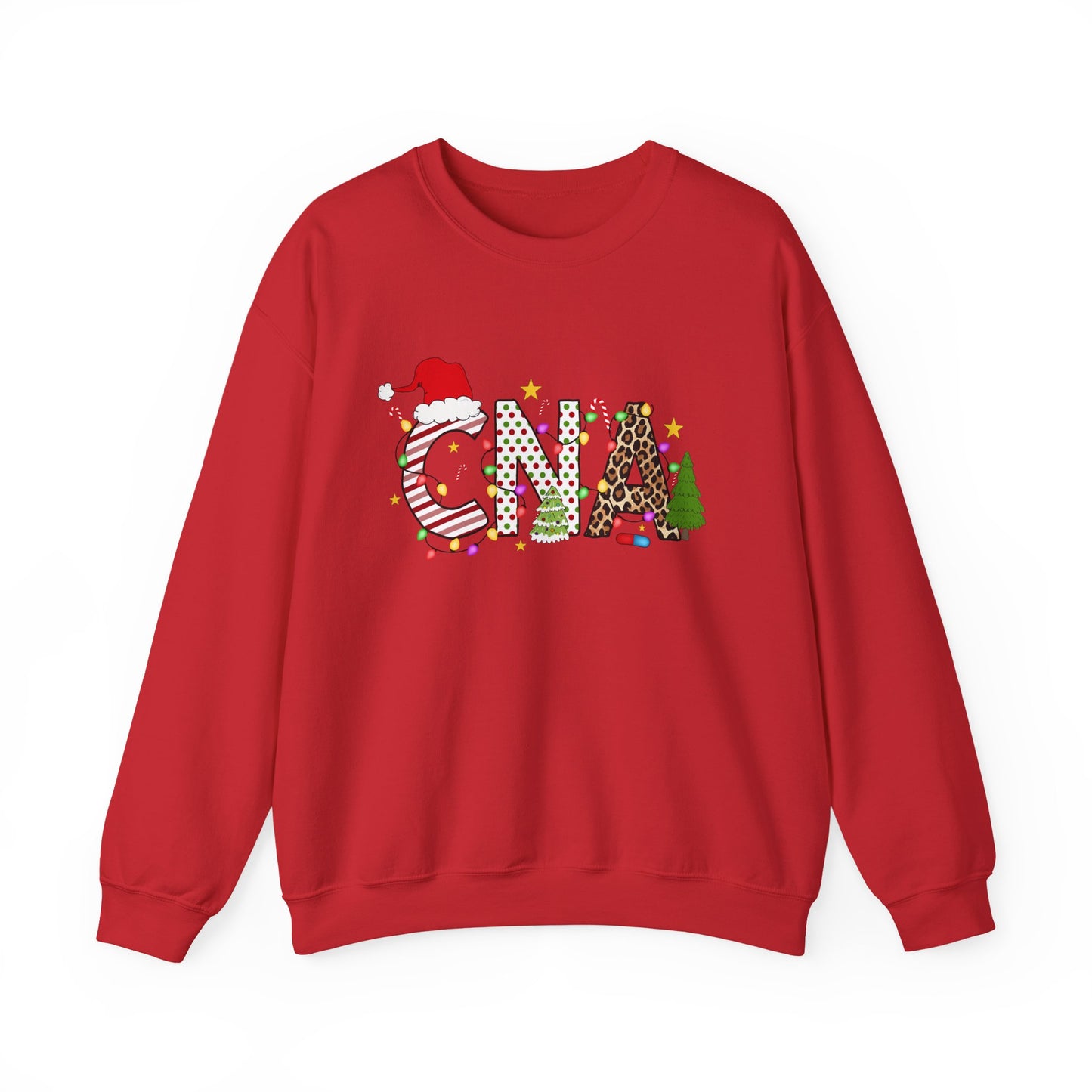 Christmas Festive CNA Crewneck Sweatshirt with Holiday Design
