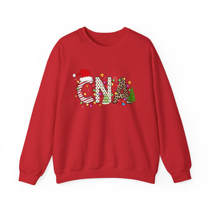 Christmas Festive CNA Crewneck Sweatshirt with Holiday Design