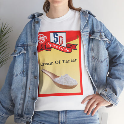 Cream of Tartar Unisex Heavy Cotton Tee, Funny Spice Tee, Kitchen Humor Shirt, Gift for Bakers, Baking Apparel