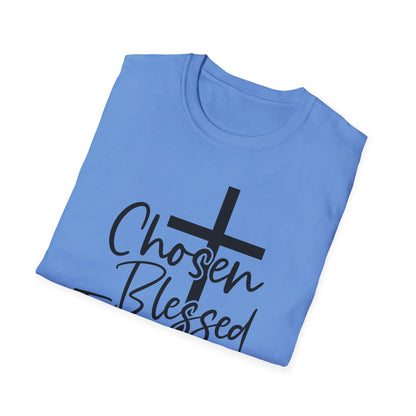 Faith-Inspired Unisex T-Shirt, Chosen Blessed Forgiven Redeemed Tee, Christian Apparel, Inspirational Gifts, Casual Wear, Spiritual Clothing