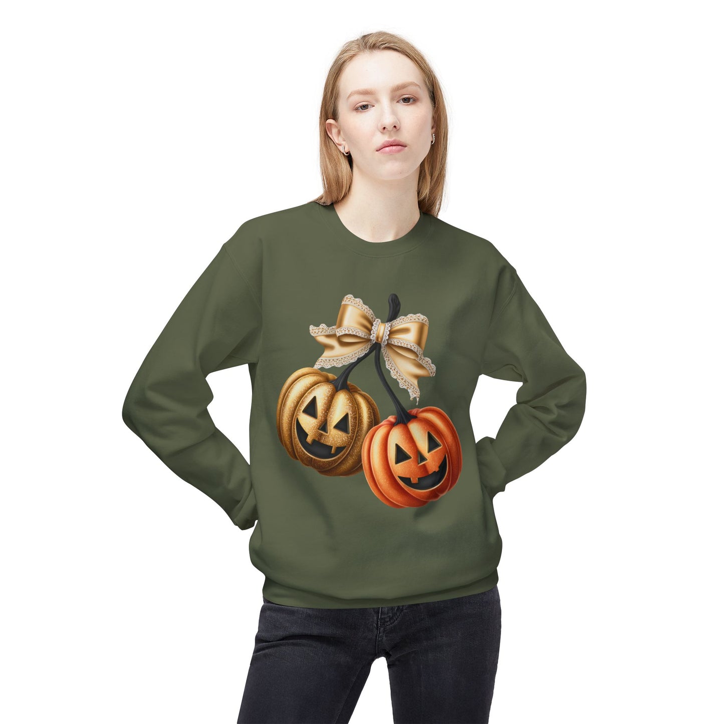 Pumpkin Halloween Crewneck Sweatshirt, Autumn Style, Fall Fashion, Cozy Fleece, Unisex Sweatshirt, Halloween Gift