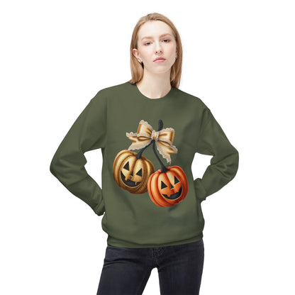 Pumpkin Halloween Crewneck Sweatshirt, Autumn Style, Fall Fashion, Cozy Fleece, Unisex Sweatshirt, Halloween Gift