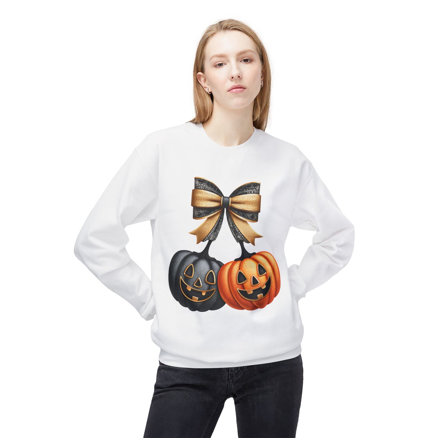 Halloween Pumpkin Crewneck Sweatshirt | Spooky Season Apparel, Halloween Fashion, Cozy Sweatshirt, Fall Outfit, Unisex Gift