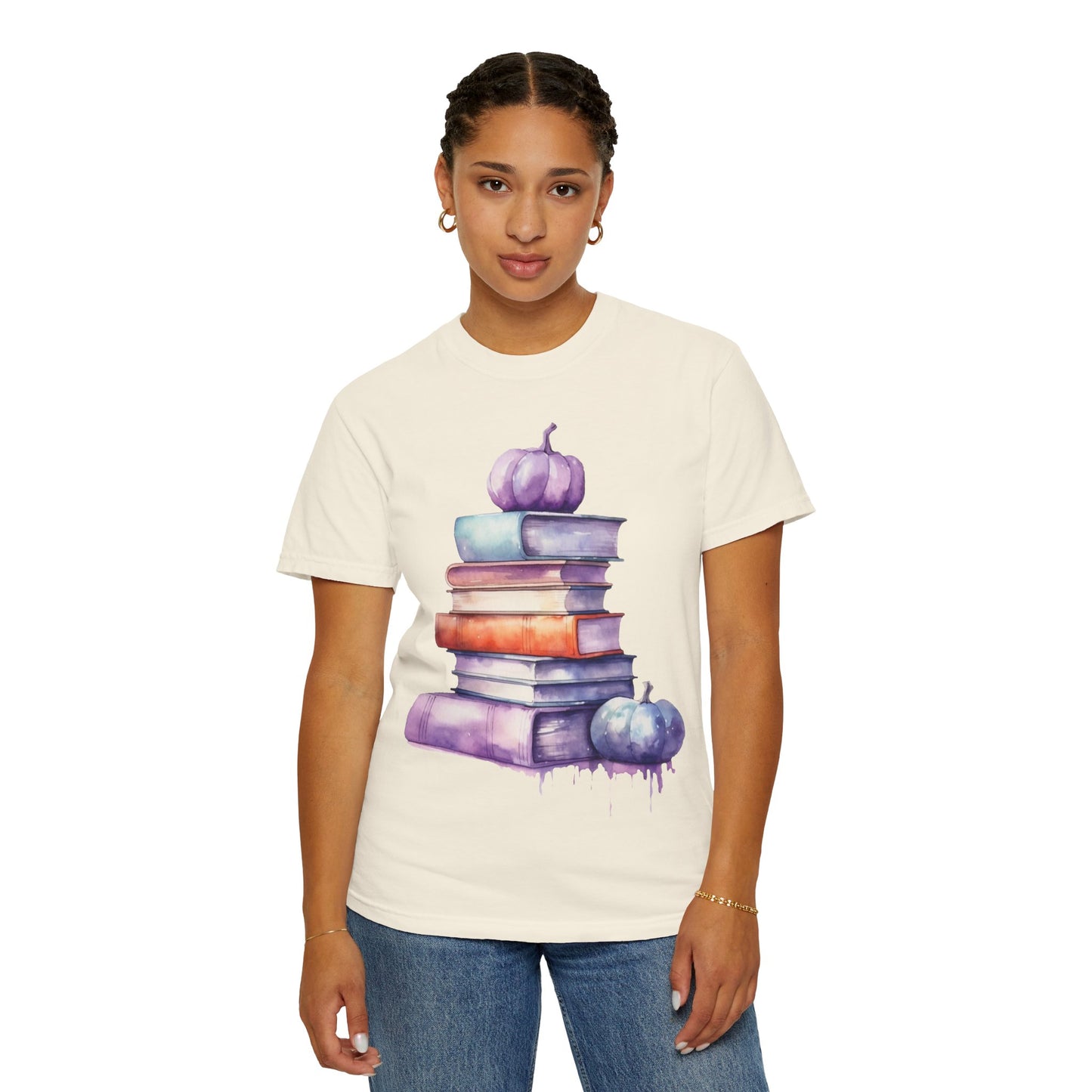 Autumn Books T-shirt, Cozy Fall Tee, Book Lover Gift, Unisex T-shirt, Perfect for Halloween, Thanksgiving, Reading Enthusiasts