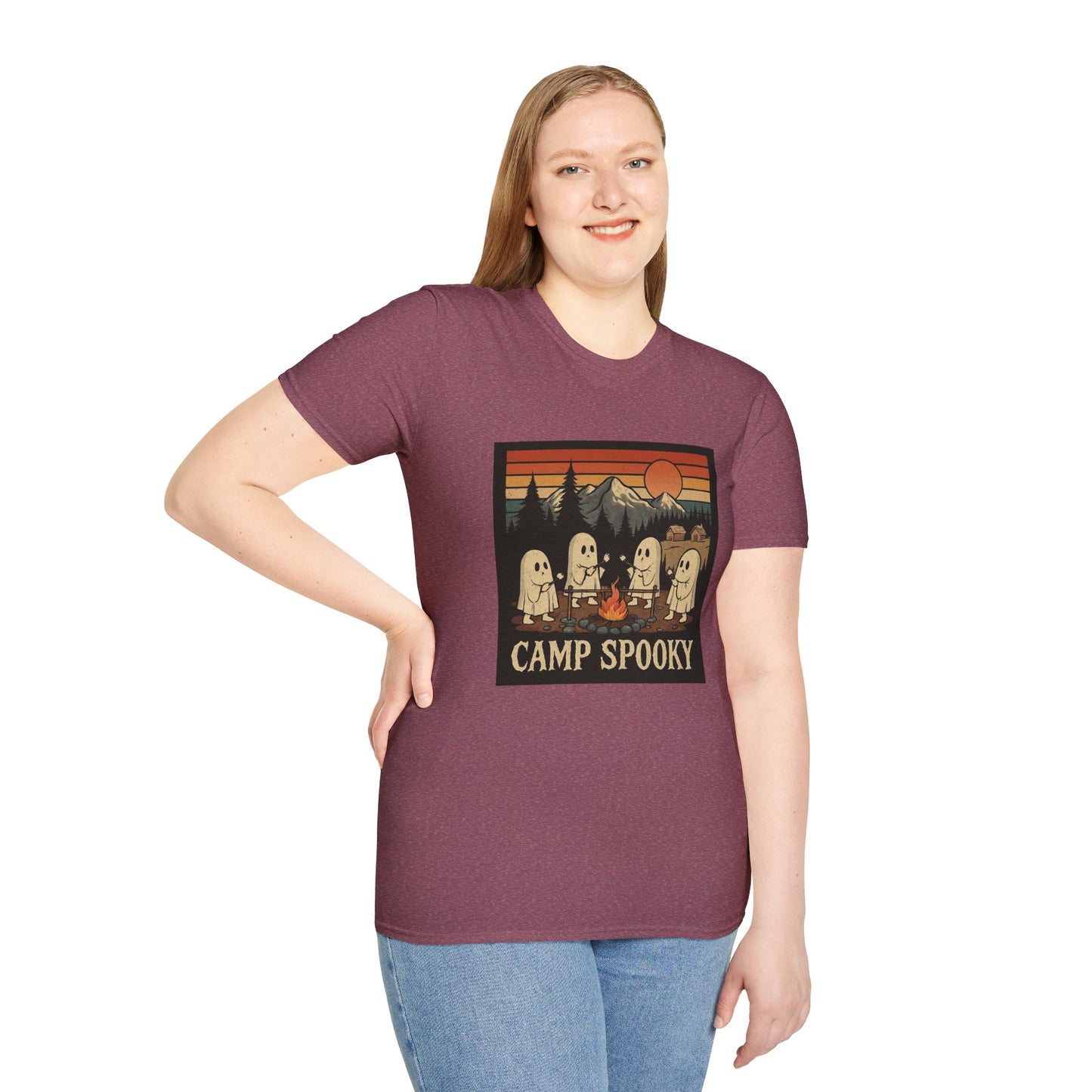 Camp Spooky Unisex T-Shirt | Halloween Vibes, Ghost Lovers Gift, Fall Apparel, Campfire Tee, Casual Wear