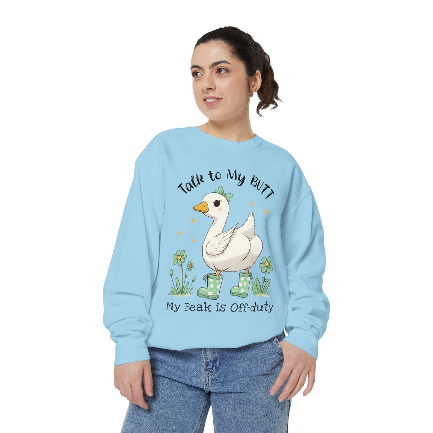 Funny Duck Sweatshirt, Cute Animal Apparel, Gift for Duck Lovers, Cozy Unisex Sweatshirt, Quirky Casual Wear