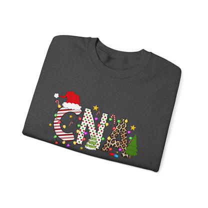 Christmas Festive CNA Crewneck Sweatshirt with Holiday Design