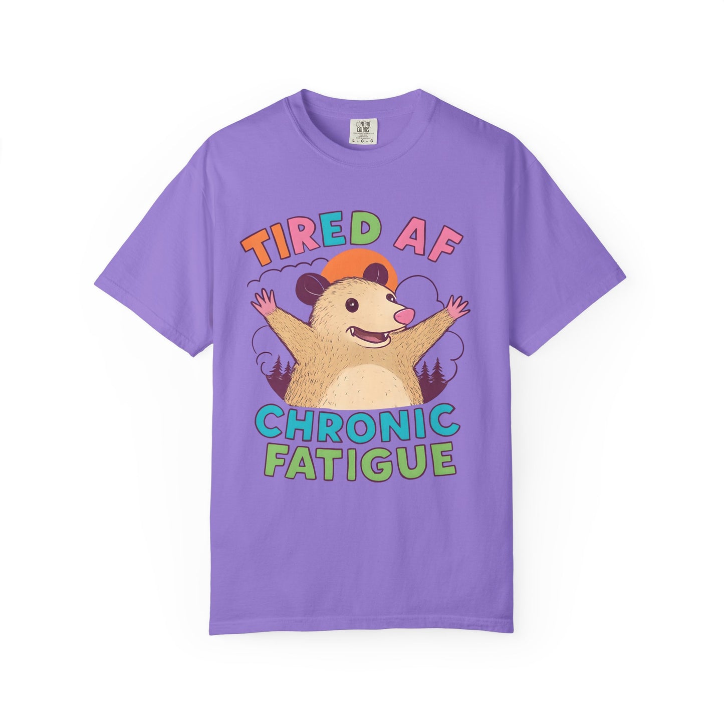 Chronic Fatigue T-Shirt, Funny Hedgehog Tee, Comfortable Casual Wear, Gift for Tired Friends, Humor Graphic Shirt