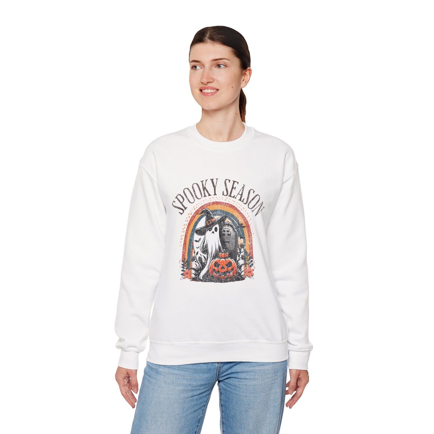 Spooky Season Crewneck Sweatshirt, Halloween Sweatshirt, Cozy Fall Apparel, Unisex Winter Top, Festive Gift Idea