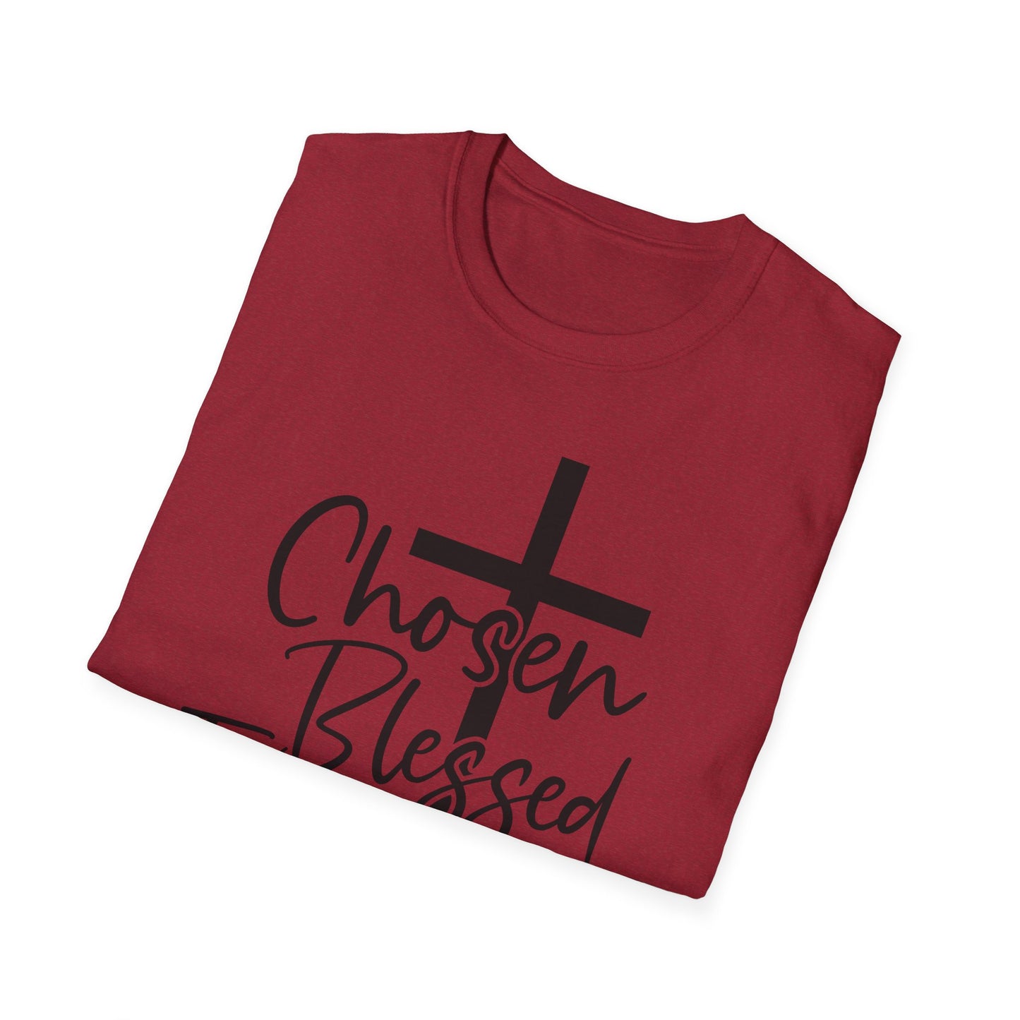 Faith-Inspired Unisex T-Shirt, Chosen Blessed Forgiven Redeemed Tee, Christian Apparel, Inspirational Gifts, Casual Wear, Spiritual Clothing
