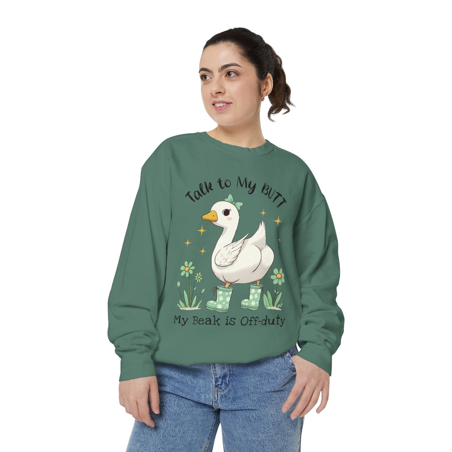 Funny Duck Sweatshirt, Cute Animal Apparel, Gift for Duck Lovers, Cozy Unisex Sweatshirt, Quirky Casual Wear
