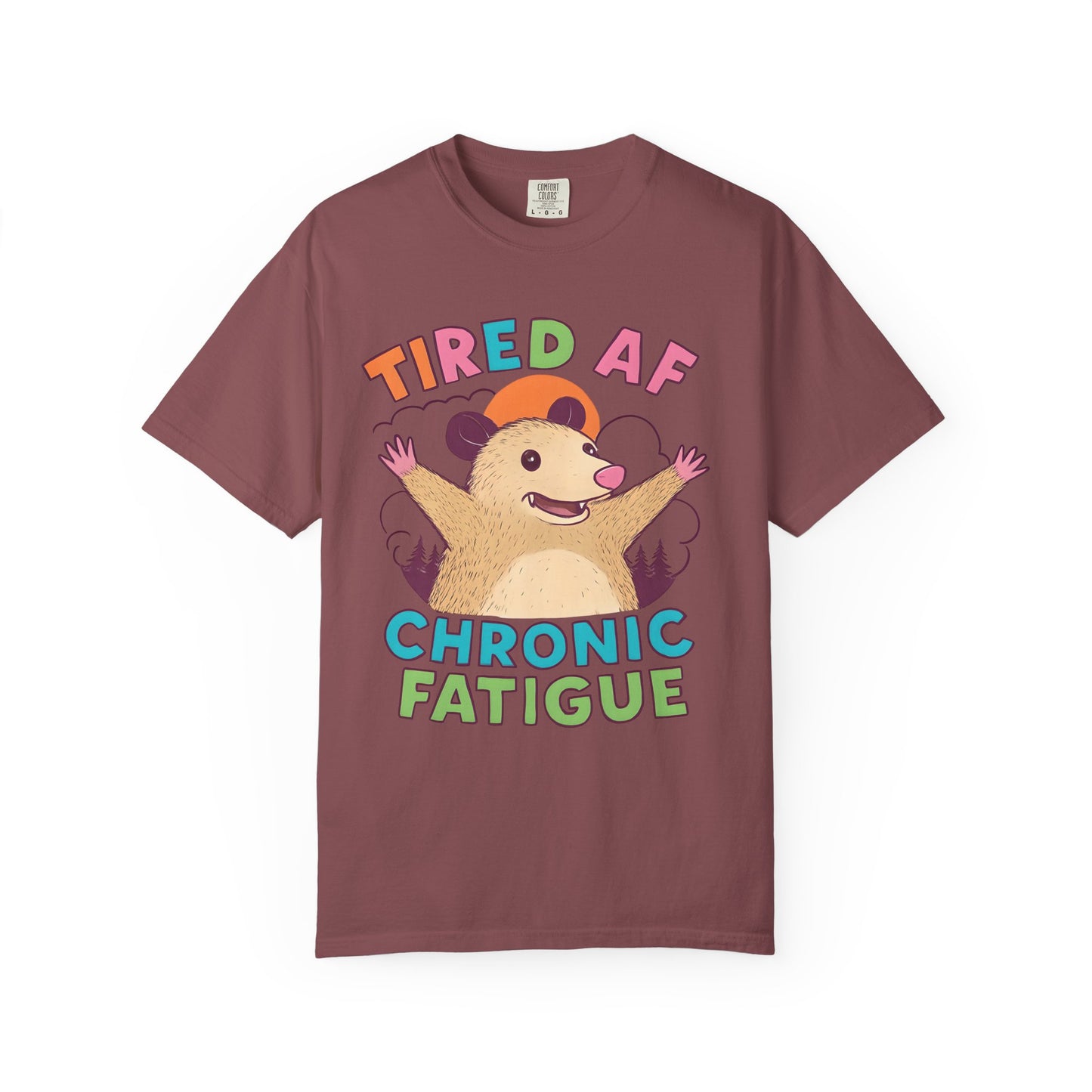 Chronic Fatigue T-Shirt, Funny Hedgehog Tee, Comfortable Casual Wear, Gift for Tired Friends, Humor Graphic Shirt