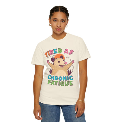 Chronic Fatigue T-Shirt, Funny Hedgehog Tee, Comfortable Casual Wear, Gift for Tired Friends, Humor Graphic Shirt