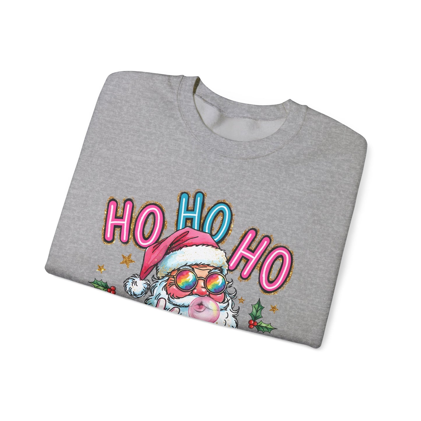 Festive Santa Sweatshirt - 'Ho Ho Ho' Design for Holiday Cheer