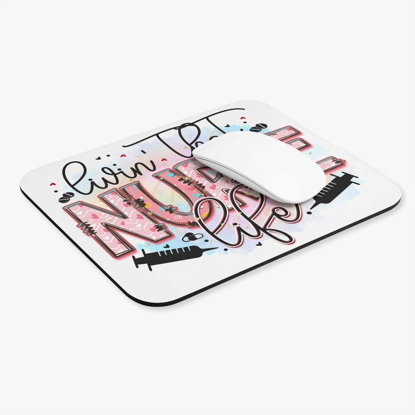 Nurse Life Mouse Pad, Cute Mouse Pad for Nurses, Gifts for Healthcare Workers, Inspirational Office Decor, Nursing Student Gift