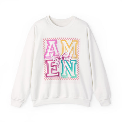 Blessed Amen Crewneck Sweatshirt, Cozy Sweatshirt, Christian Apparel, Faith-Based Gift, Inspirational Fashion