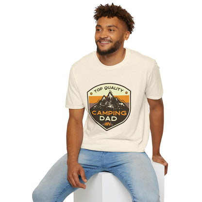 Camping Dad Unisex Softstyle T-Shirt | Perfect Gift for Dads, Outdoor Adventurers, Father's Day, Camping Trips, Family Gatherings