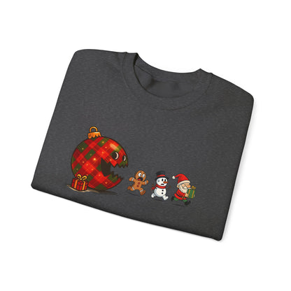 Festive Crewneck Sweatshirt with Holiday Characters