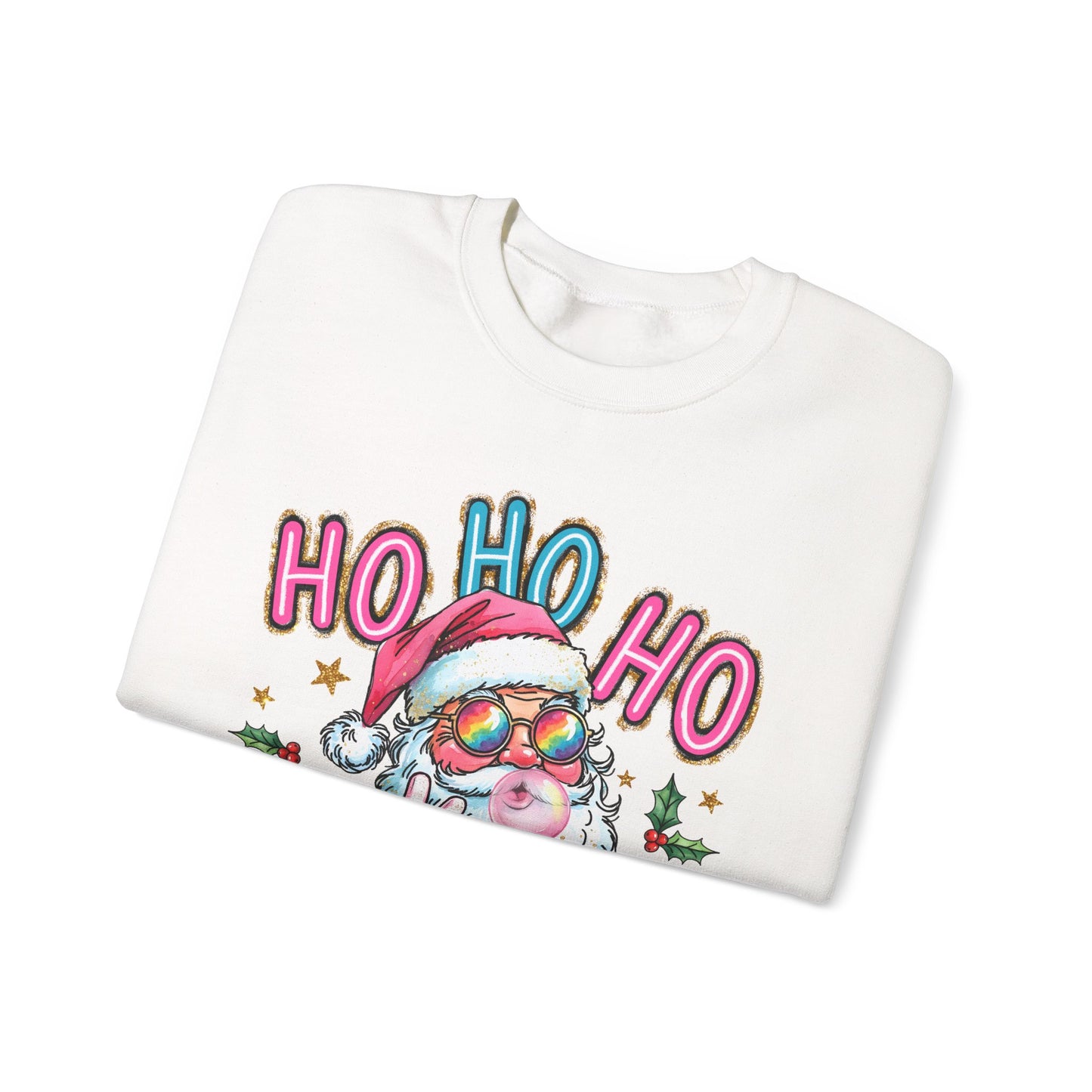 Festive Santa Sweatshirt - 'Ho Ho Ho' Design for Holiday Cheer