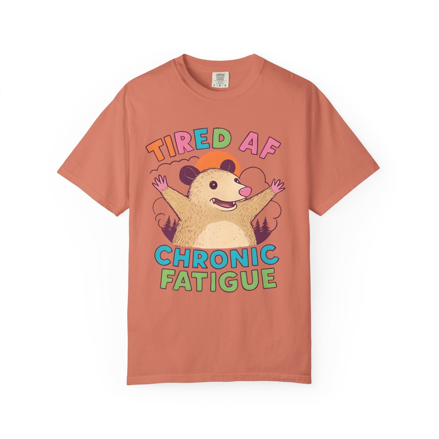 Chronic Fatigue T-Shirt, Funny Hedgehog Tee, Comfortable Casual Wear, Gift for Tired Friends, Humor Graphic Shirt