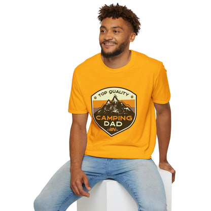 Camping Dad Unisex Softstyle T-Shirt | Perfect Gift for Dads, Outdoor Adventurers, Father's Day, Camping Trips, Family Gatherings