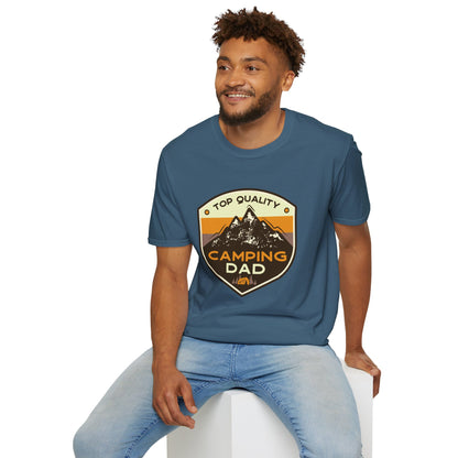 Camping Dad Unisex Softstyle T-Shirt | Perfect Gift for Dads, Outdoor Adventurers, Father's Day, Camping Trips, Family Gatherings