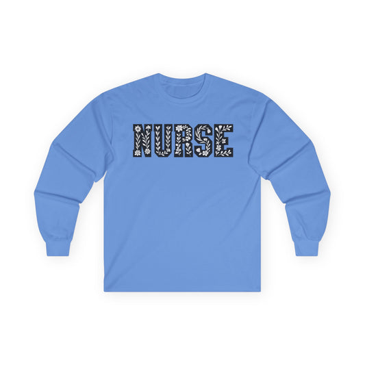 Nurse Long Sleeve Tee - Gift for Healthcare Workers, Medical Apparel, Nurse Appreciation, Everyday Wear, Unisex Cotton Shirt