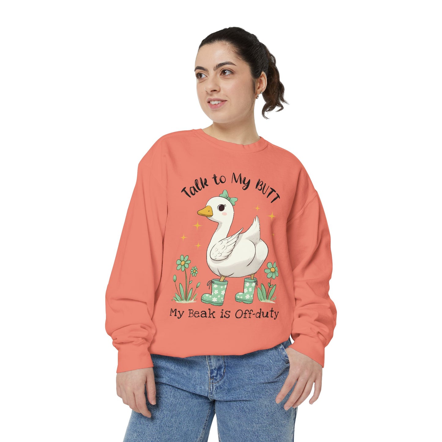 Funny Duck Sweatshirt, Cute Animal Apparel, Gift for Duck Lovers, Cozy Unisex Sweatshirt, Quirky Casual Wear