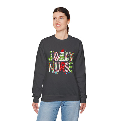 Joyful Nurse Crewneck Sweatshirt - Festive Holiday Apparel