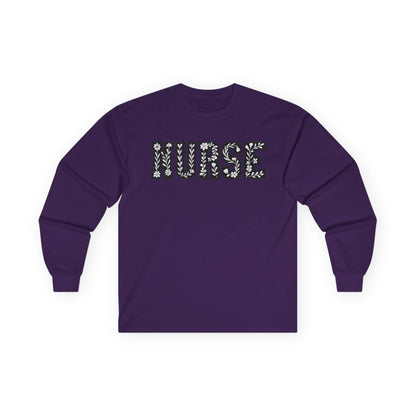 Nurse Long Sleeve Tee - Gift for Healthcare Workers, Medical Apparel, Nurse Appreciation, Everyday Wear, Unisex Cotton Shirt
